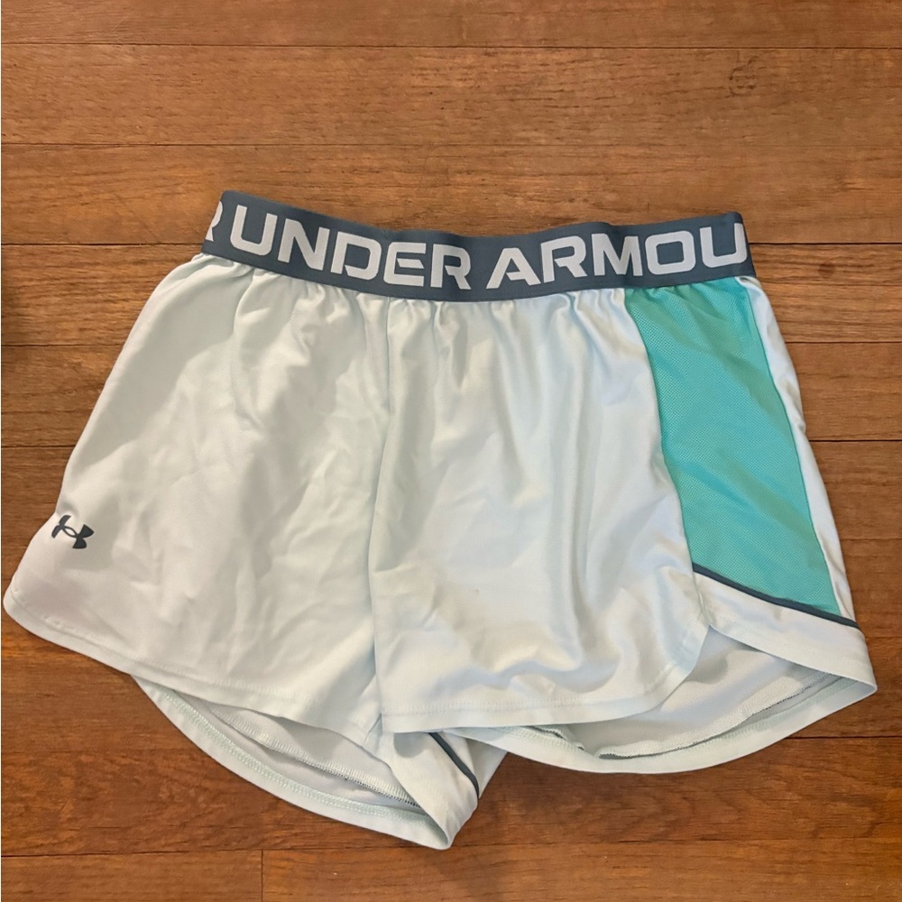 Under Armour Women's Aqua and Gray Athletic Shorts